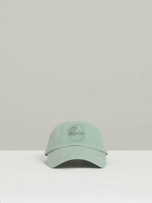 Cotton Logo-Embroidered Baseball Cap Washed Green | Mens