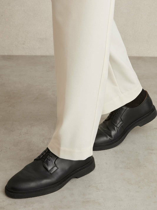 Leather Lace-Up Derby Shoes Black | Mens