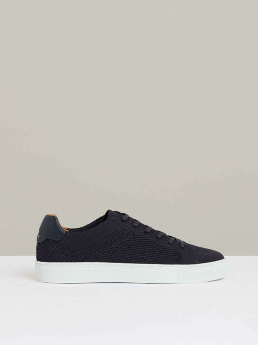 Knitted Low-Top Trainers Navy | Mens