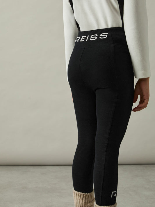 9-14 yrs Stretch Logo Print Leggings Black | Children