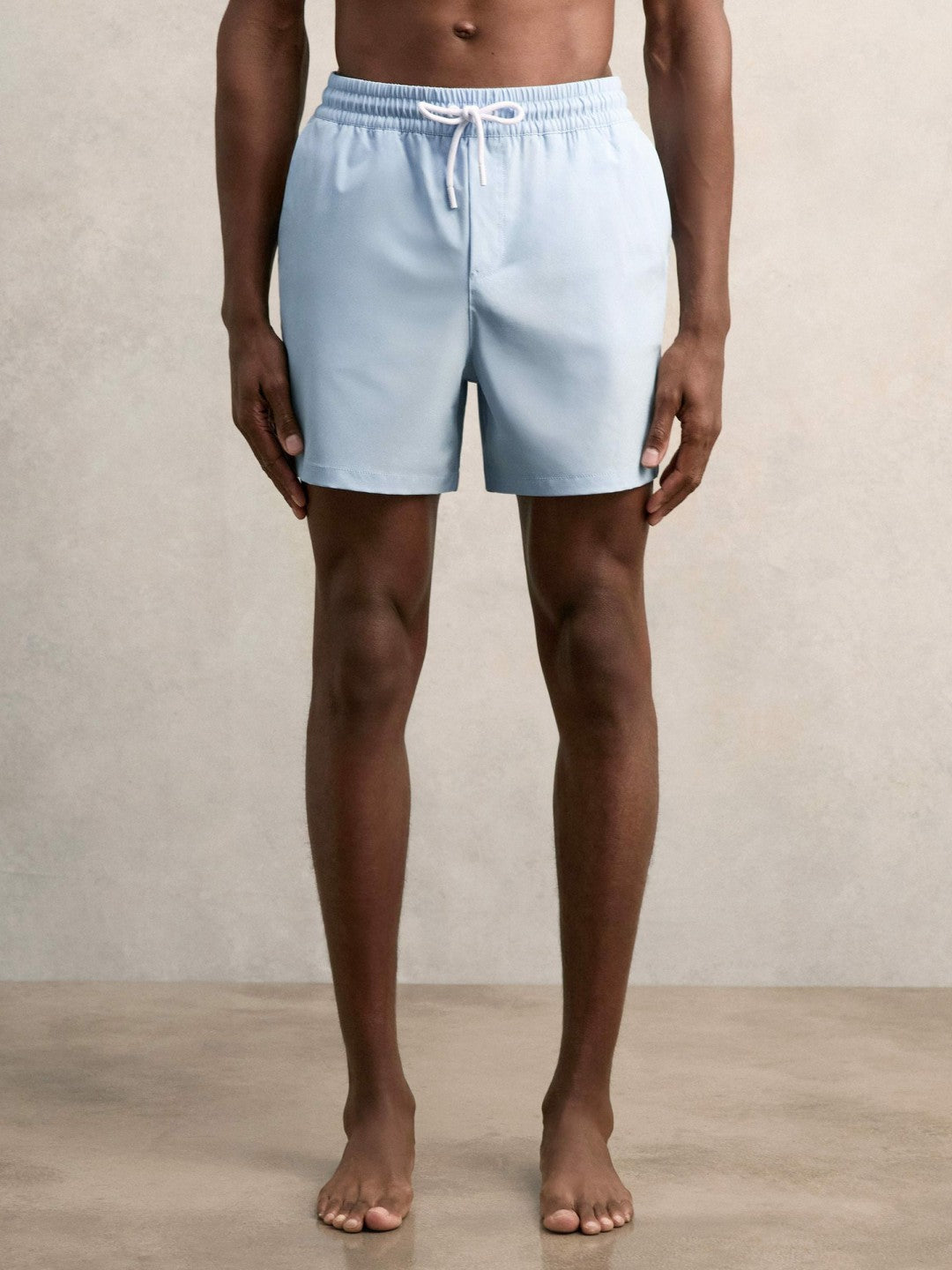 Drawstring Swim Shorts Soft Blue | Mens