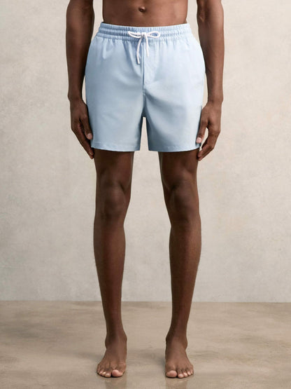 Drawstring Swim Shorts Soft Blue | Mens