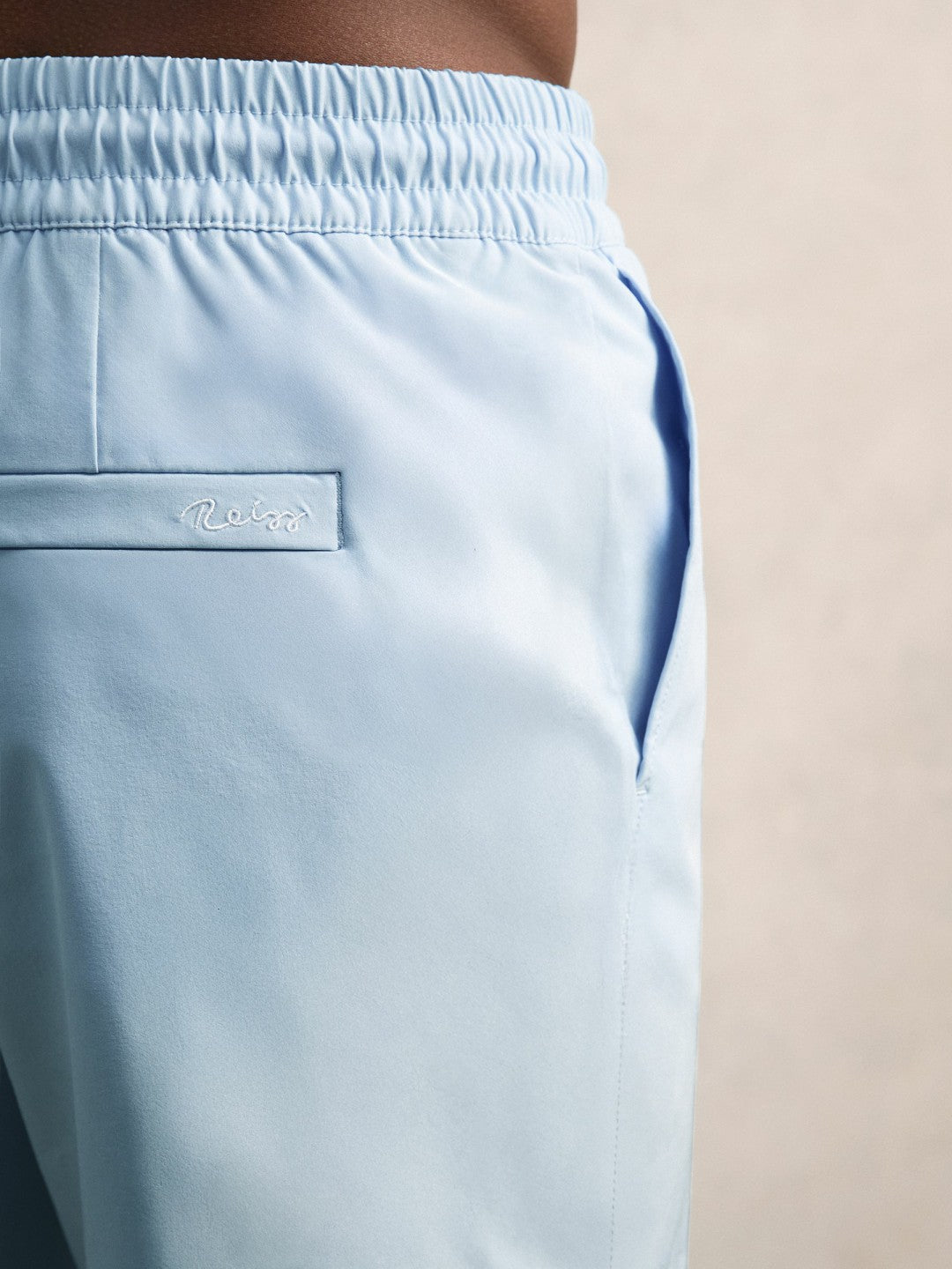 Drawstring Swim Shorts Soft Blue | Mens