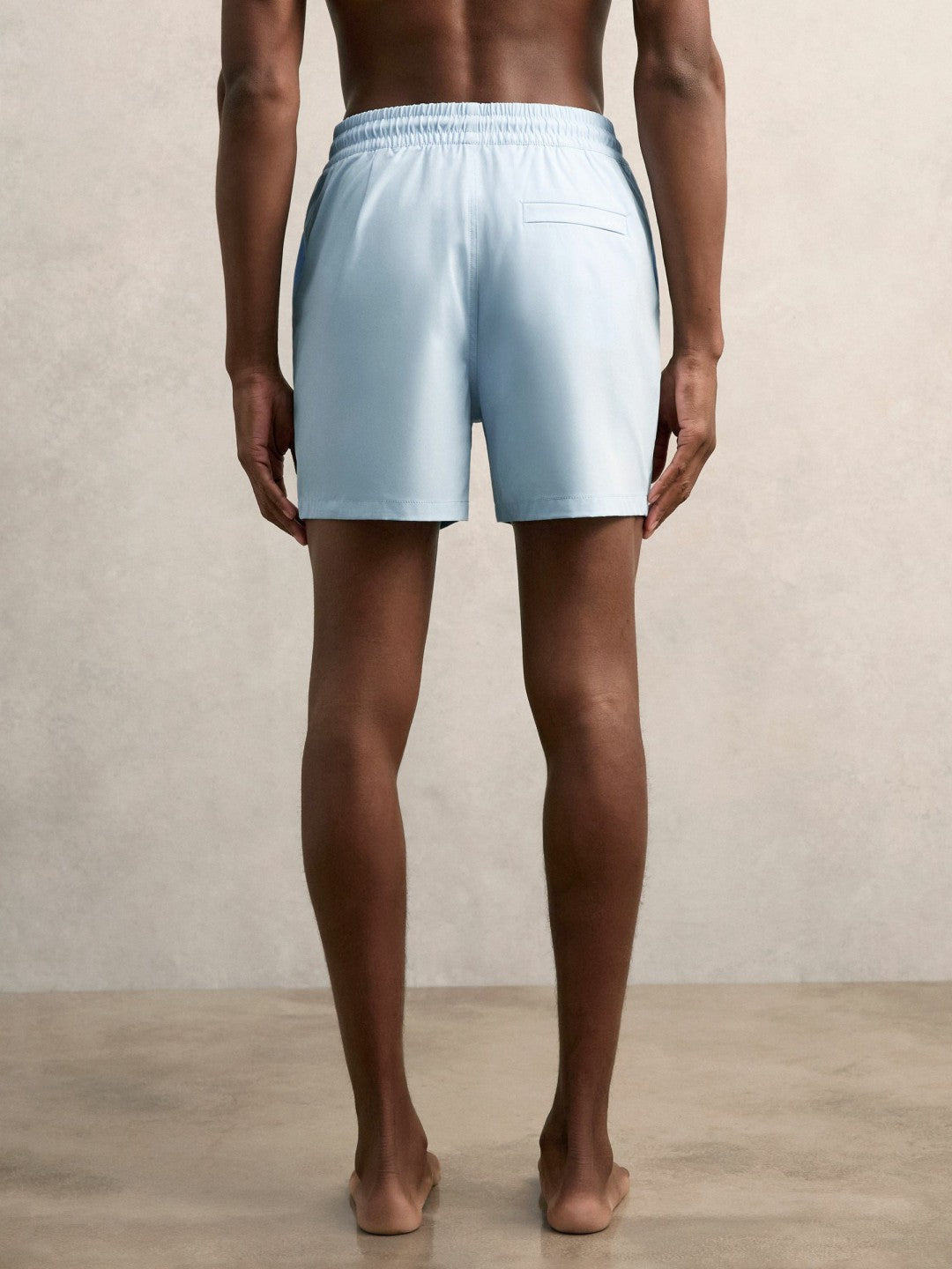 Drawstring Swim Shorts Soft Blue | Mens