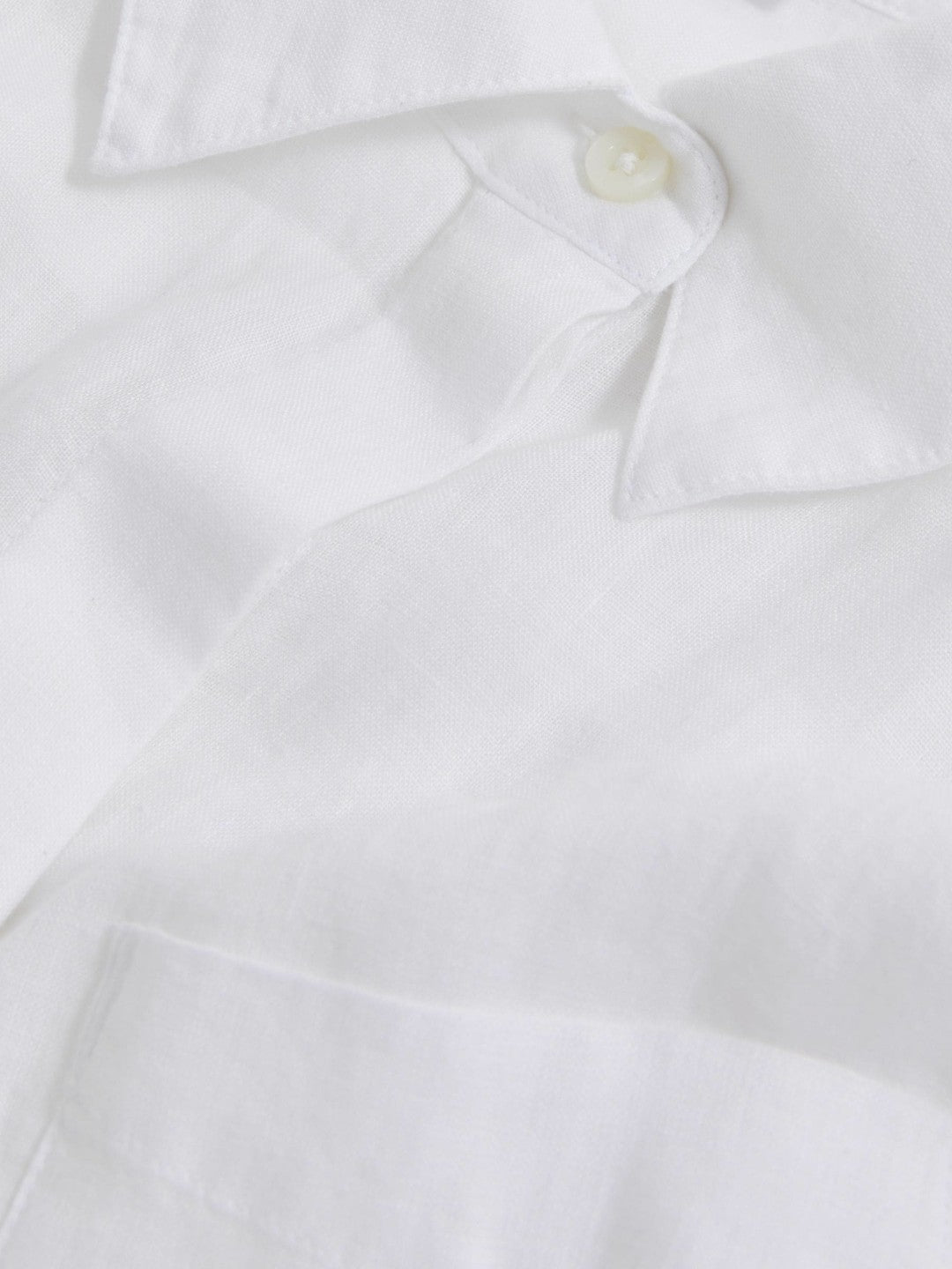Linen Button-Through Shirt White | Womens