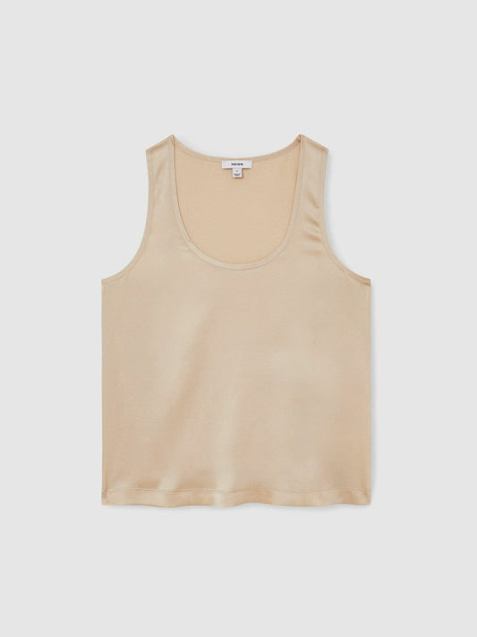 Silk-Front Cami Top Neutral | Womens