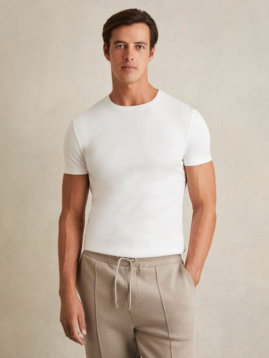 Cotton Sports-Fit T-Shirt White | Mens