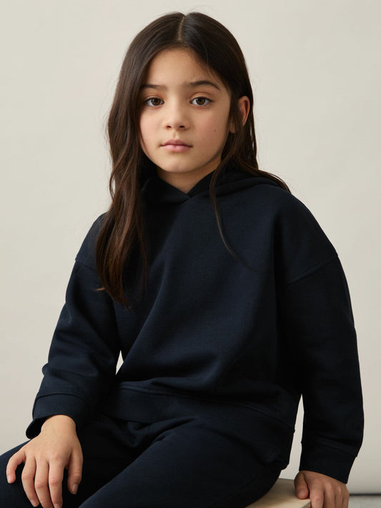 13-14 yrs Cotton-Blend Hoodie And Joggers Set Navy | Children