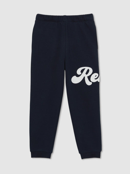13-14 yrs Cotton-Blend Logo Script Joggers Navy | Children
