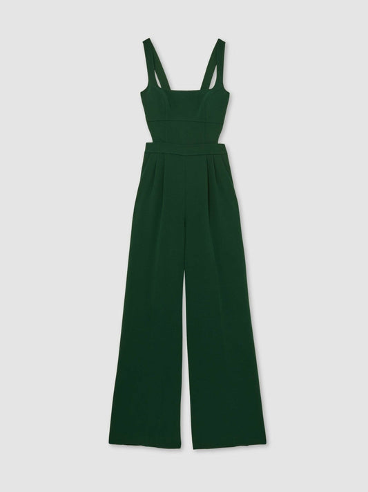 Wide-Leg Cut-Out Jumpsuit Green | Womens