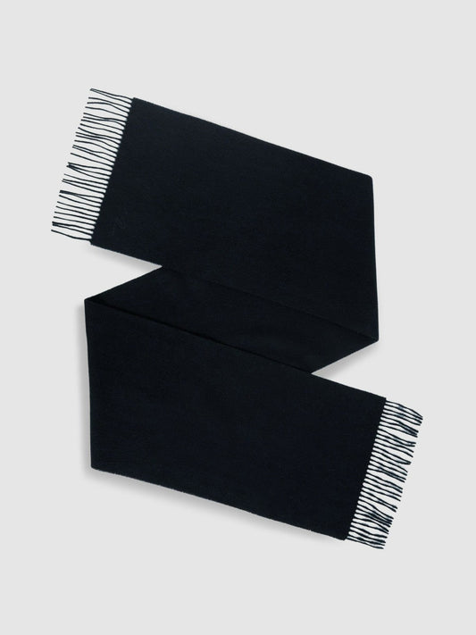 Wool and Cashmere Scarf Navy | Mens