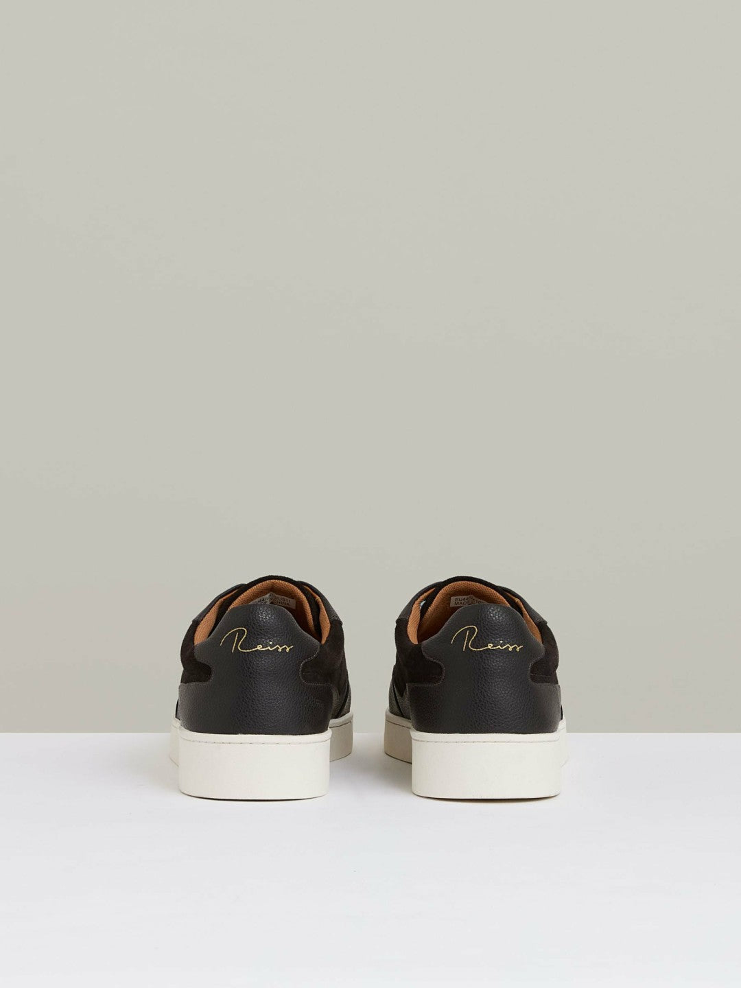 Leather Elasticated-Lace Trainers Espresso Brown | Mens