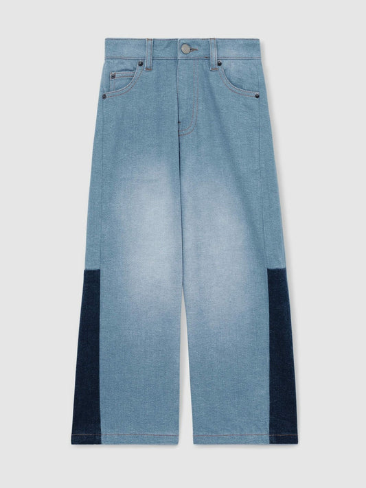 4-9 yrs Patchwork Denim Jeans Two-Tone Blue | Children