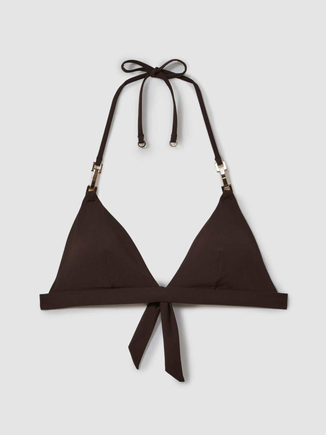 Triangle Halter Neck Bikini Top Chocolate | Womens