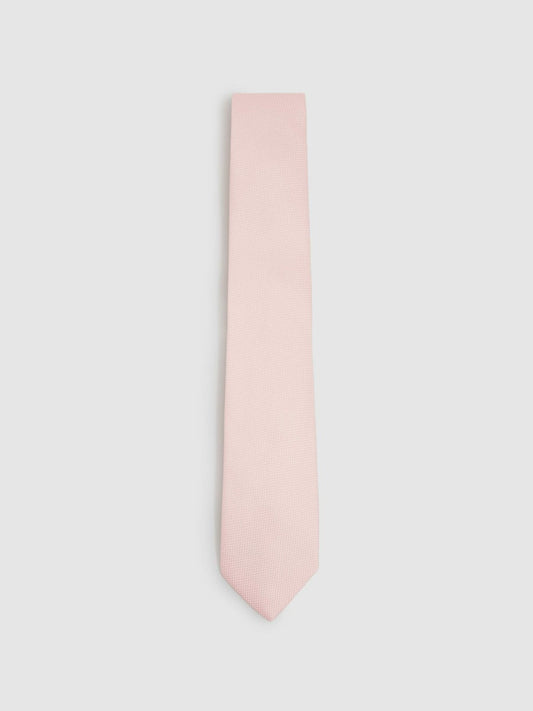 Textured Silk Blend Tie Light Pink | Mens