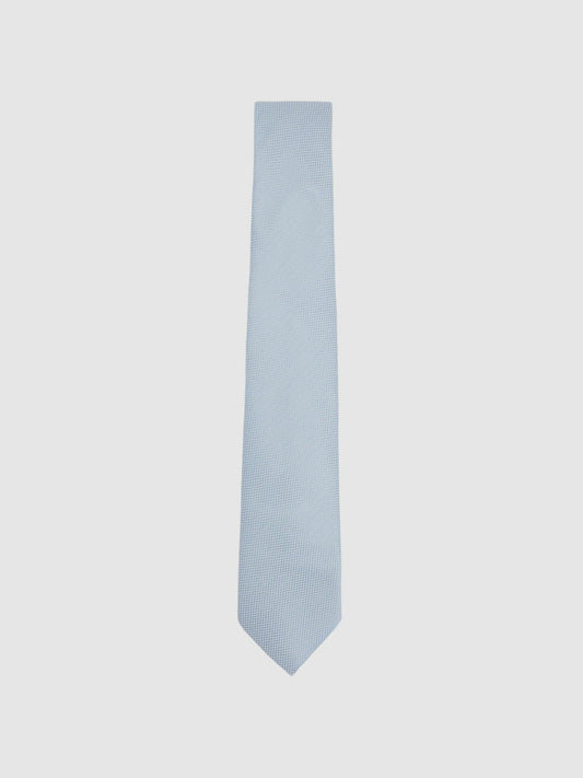 Textured Silk Blend Tie Light Blue | Mens