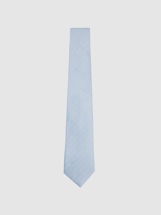 Polka Dot Silk Tie Light Blue | Mens