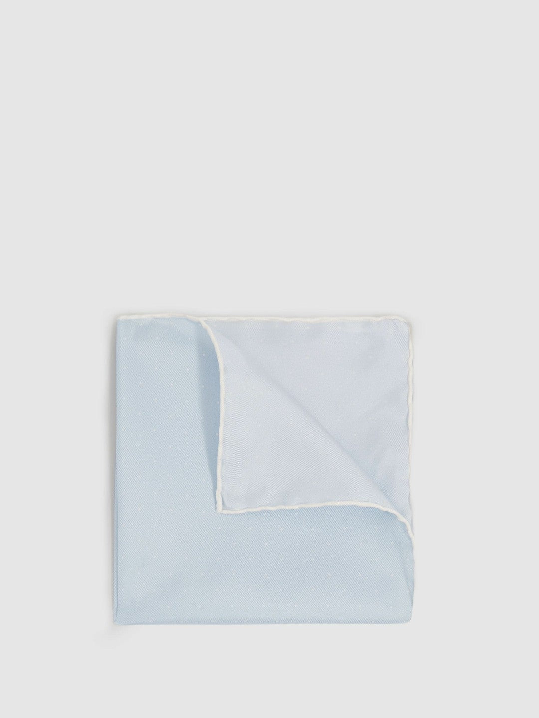 Polka Dot Silk Pocket Square Light Blue | Mens