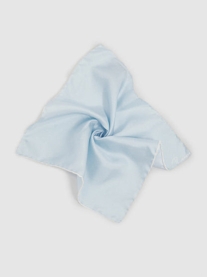 Polka Dot Silk Pocket Square Light Blue | Mens