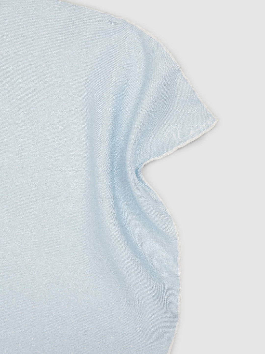 Polka Dot Silk Pocket Square Light Blue | Mens