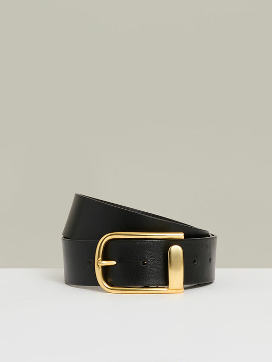 Leather Half Keeper Belt Black | Womens