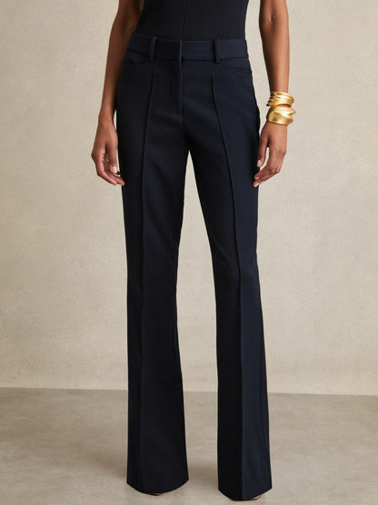 Flared Suit Trousers Navy | Womens