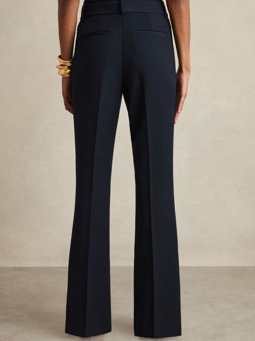 Flared Suit Trousers Navy | Womens
