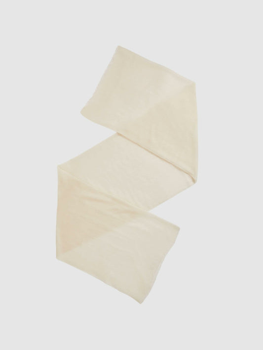 Wool-Cashmere Lightweight Scarf Off White | Womens