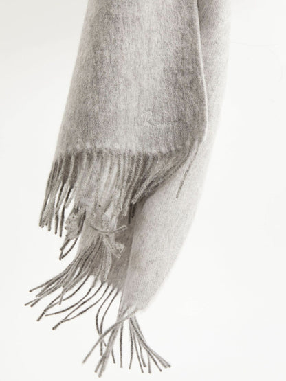 Wool-Cashmere Scarf Soft Grey | Womens