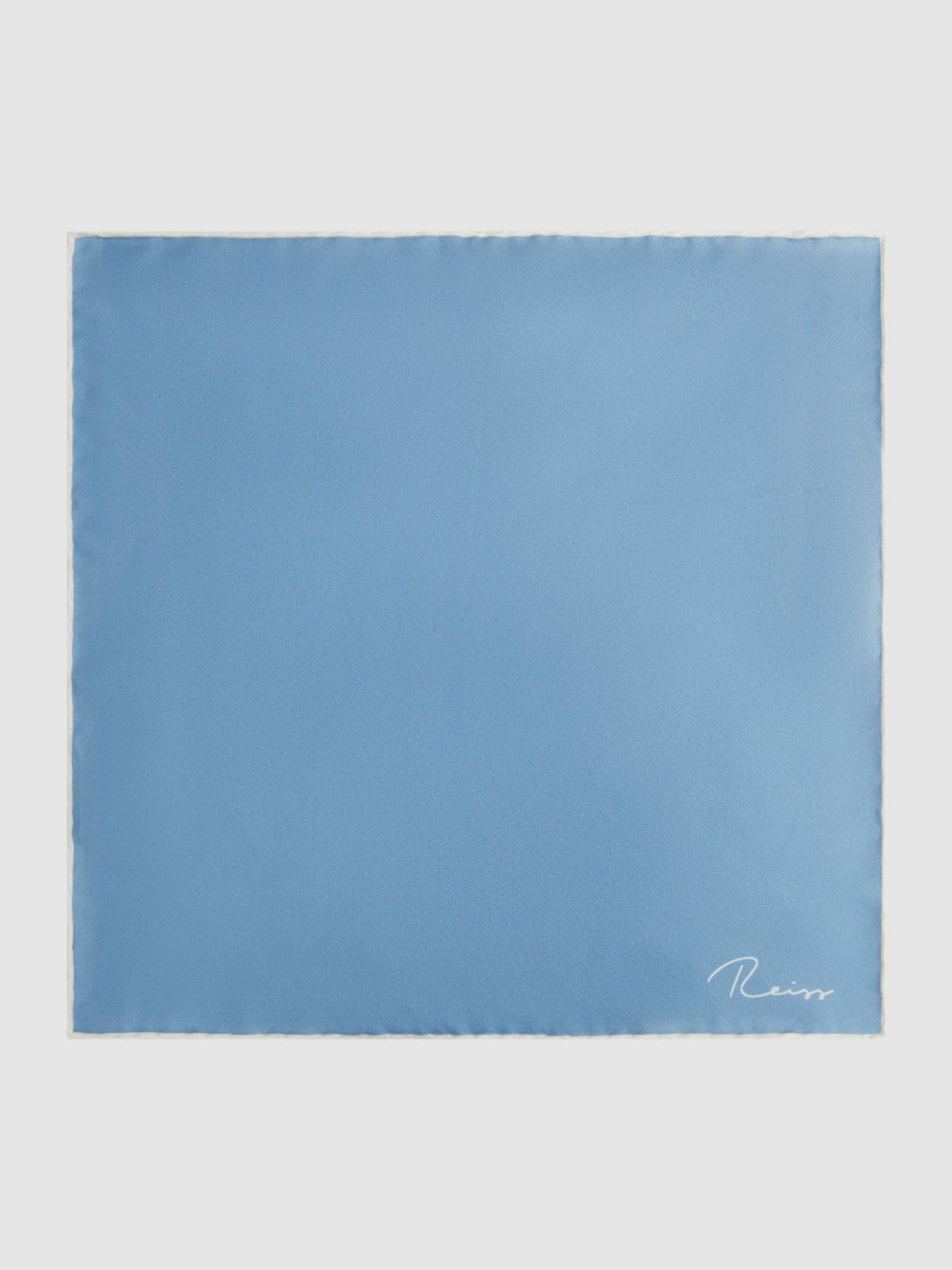 Plain Silk Pocket Square Soft Blue | Mens