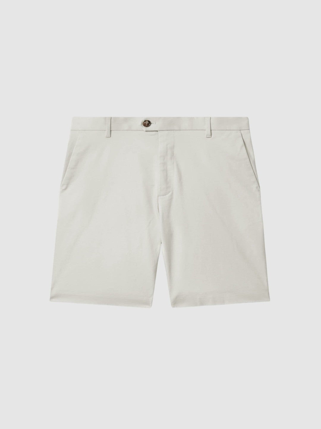 Cotton Chino Shorts with Stretch Chalk | Mens