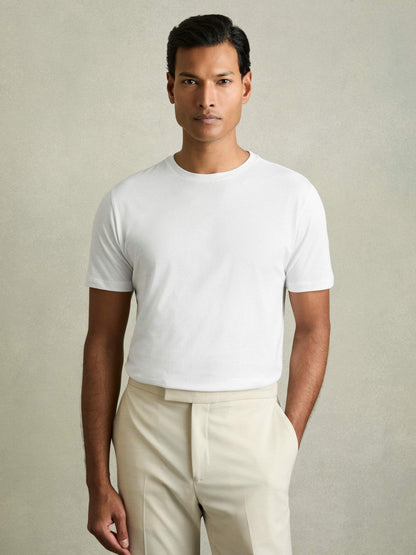Cotton Crew Neck T-Shirt  | Mens