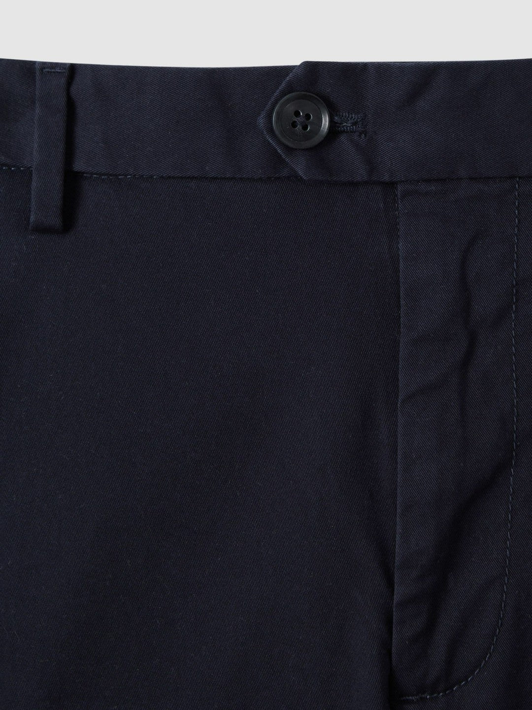 Cotton Chino Shorts with Stretch Navy | Mens