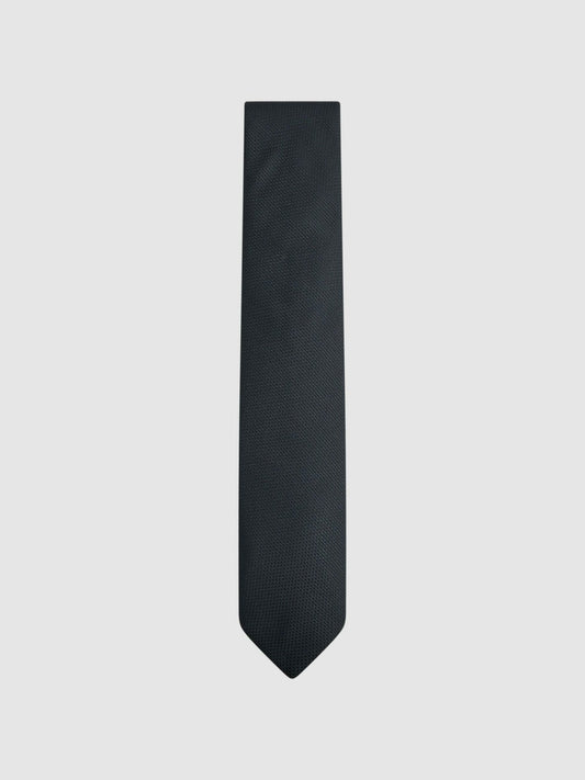 Textured Silk Blend Tie Navy | Mens