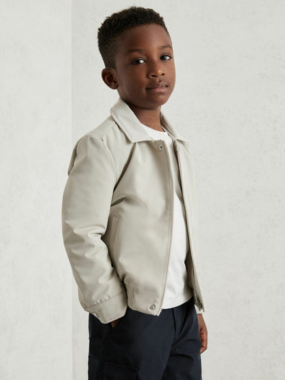 Zip-Through Harrington Jacket Stone | Children