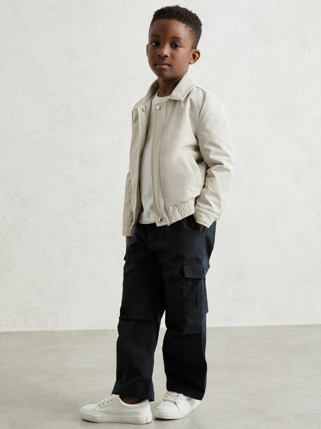 Zip-Through Harrington Jacket Stone | Children