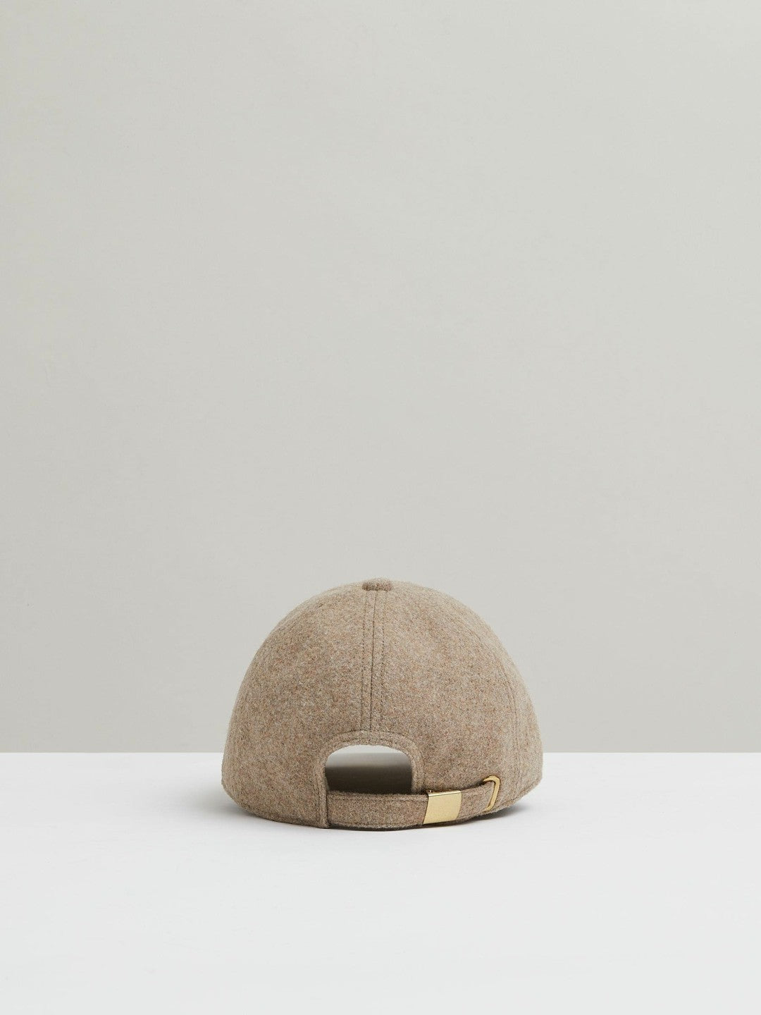 Wool Blend Flannel Baseball Cap Taupe | Womens