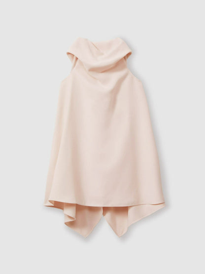 13-14 yrs High-Neck Drape Back Dress Pink | Children