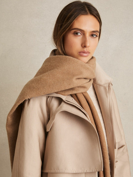 Wool-Cashmere Scarf Biscuit | Womens