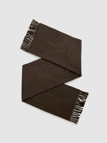 Wool-Cashmere Scarf Chocolate | Womens