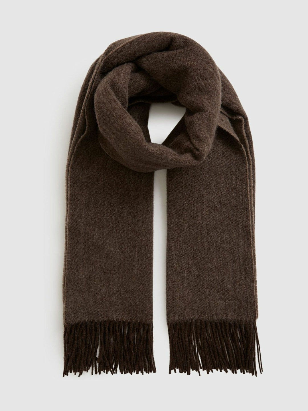 Wool-Cashmere Scarf Chocolate | Womens