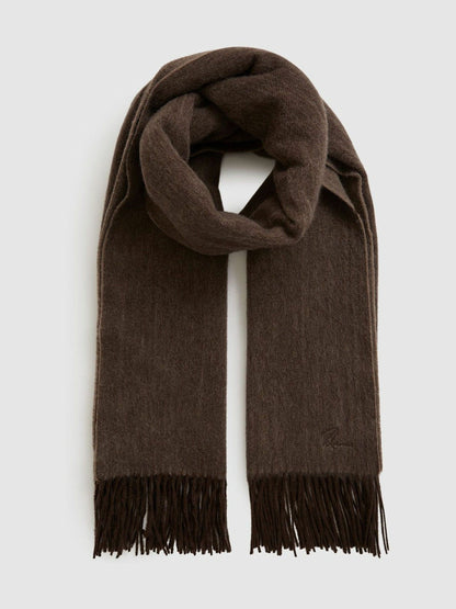 Wool-Cashmere Scarf Chocolate | Womens