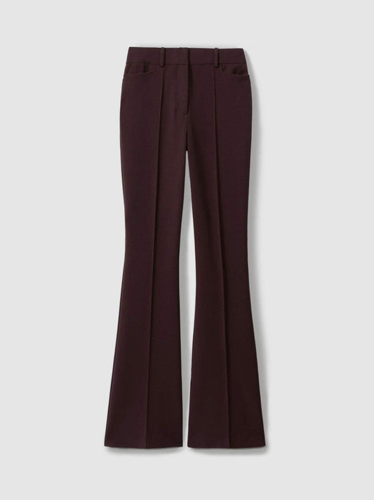 Petite Flared Suit Trousers Berry | Womens