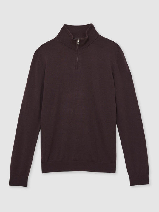 Merino Wool Half-Zip Jumper  | Mens