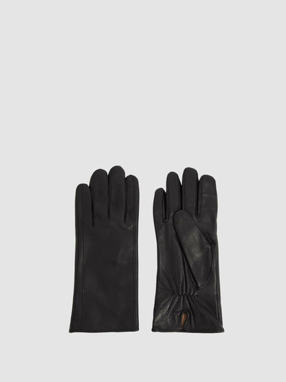 Leather Gloves Black | Womens