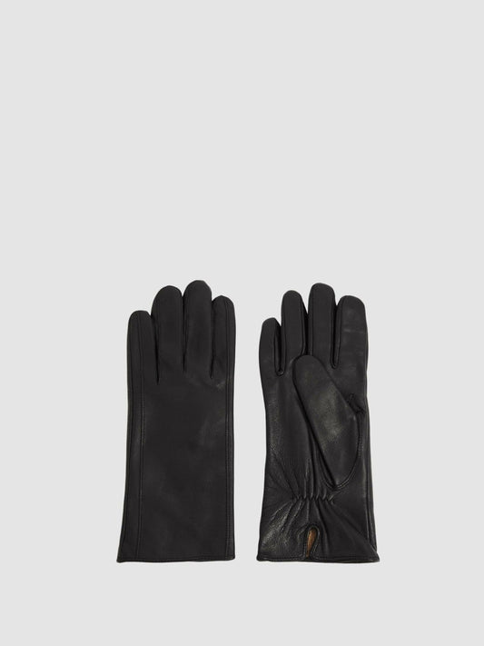Leather Gloves Black | Womens