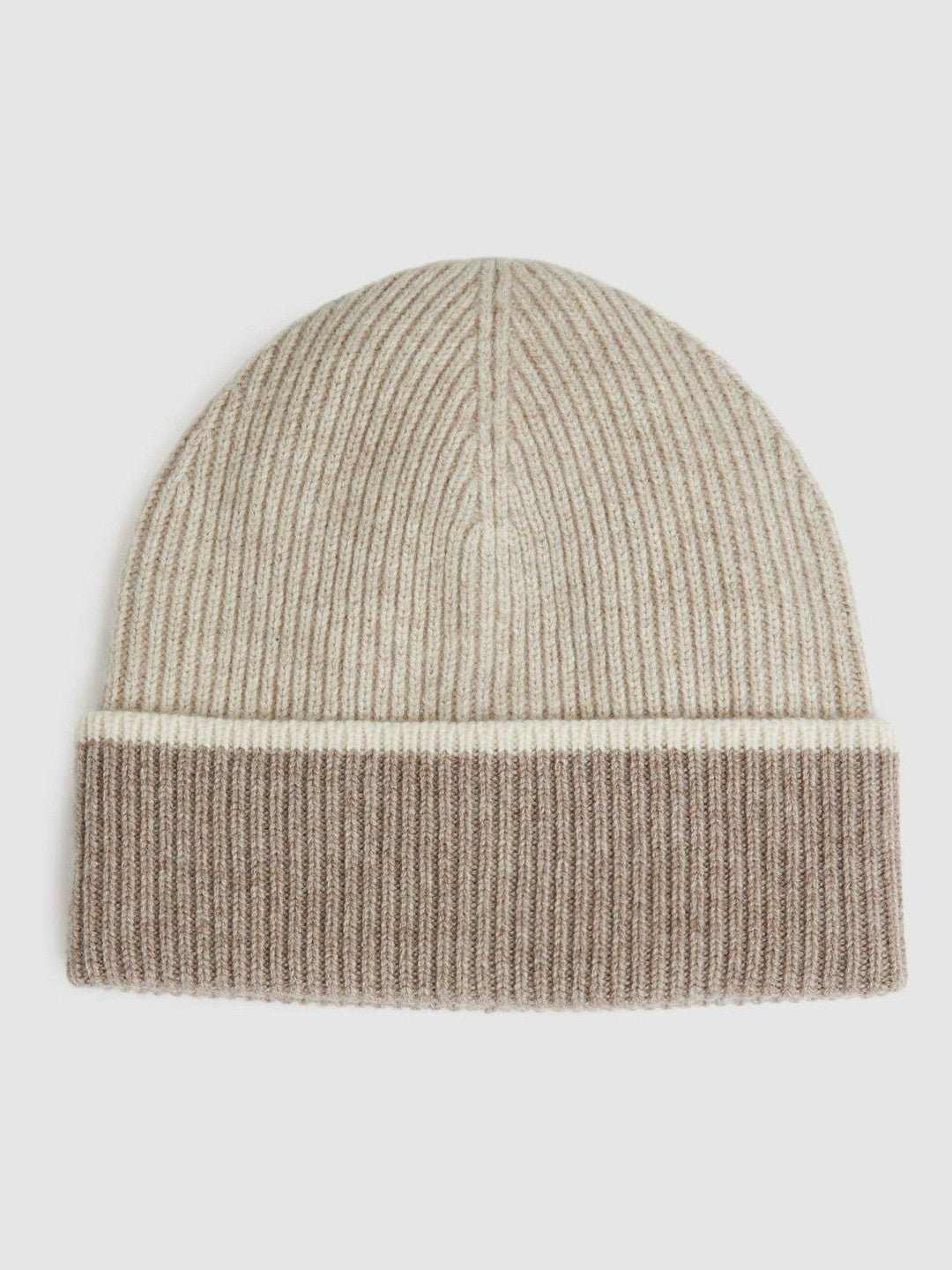 Wool Blend Tipped Beanie Taupe | Womens
