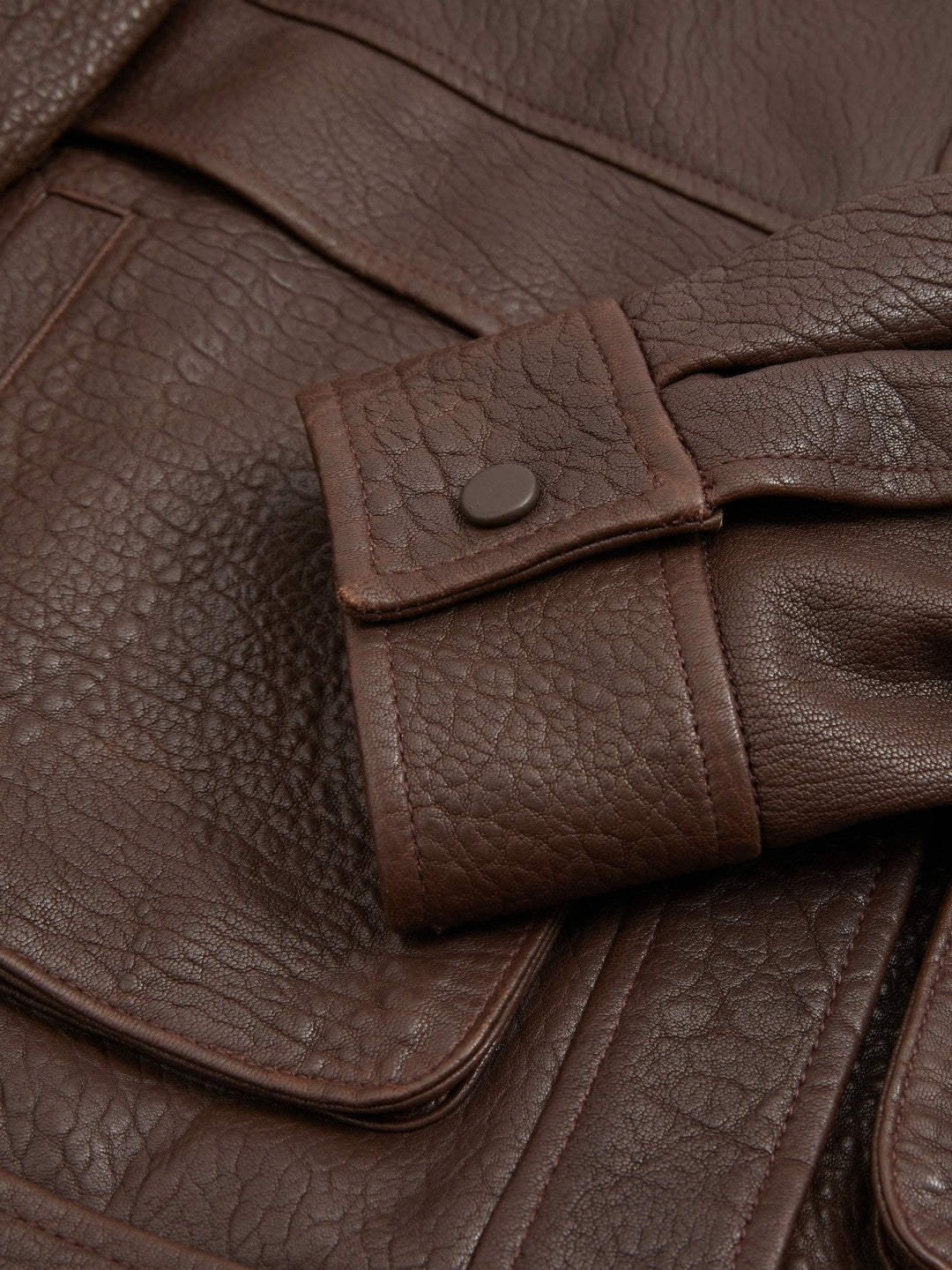 Atelier Grained Leather Jacket Chocolate | Womens