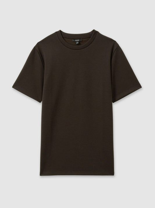 Interlock Jersey Crew Neck T-Shirt Chocolate Brown | Mens