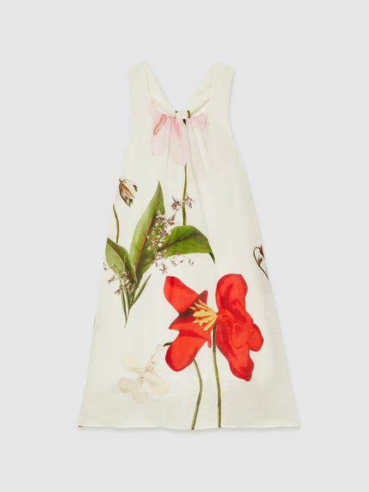 13-14 yrs  | NYBG Floral Maxi Dress With Linen Ivory | Children